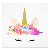 Impression Photo Unicorne magique, Cute Unicorn, Nourriture pour fi (Devant)