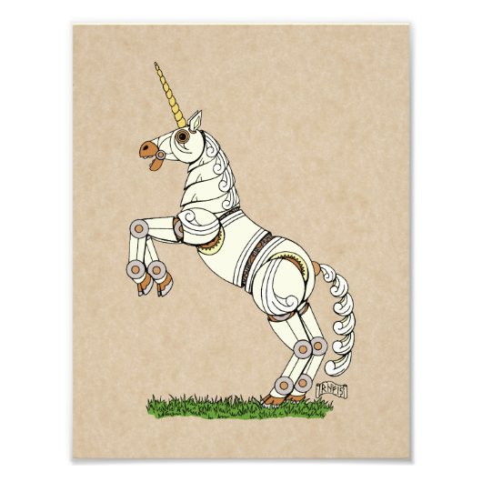 Impression Photo Unicorne mécanique (Devant)
