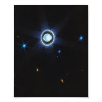 Uranus planétaire avec anneaux et lunes Image JWST
