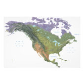 Impression Photo US USA American Mountain Ranges Map 60x40 pouces (Devant)
