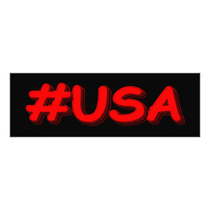 Impression Photo "#USA" Joli design. Commandez dès maintenant 