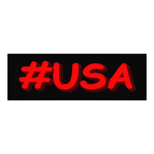 Impression Photo "#USA" Joli design. Commandez dès maintenant  (Devant)