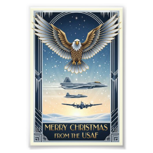 Impression Photo USAF Art Deco Christmas Edition (Devant)