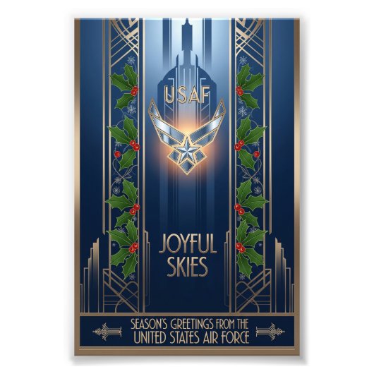 Impression Photo USAF Art Deco Christmas Edition (Devant)