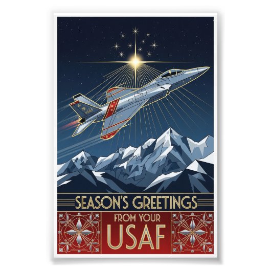 Impression Photo USAF Art Deco Christmas Edition (Devant)