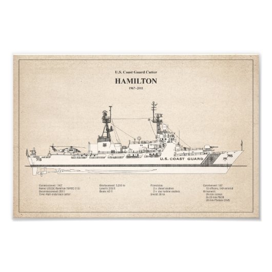 Impression Photo USCG Cutter Hamilton whec-715 - SBD (Devant)
