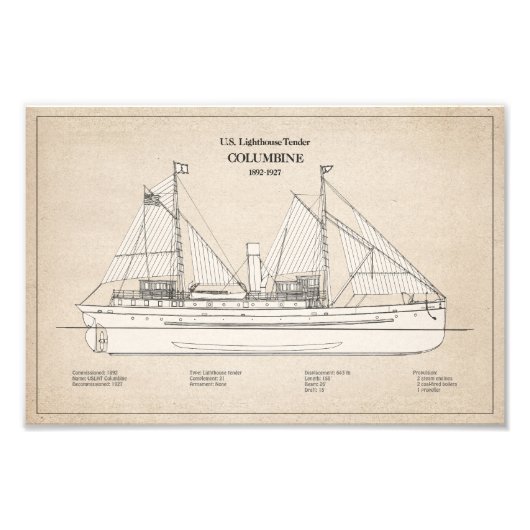 Impression Photo USCG Lighthouse Tender Columbine - SBD (Devant)