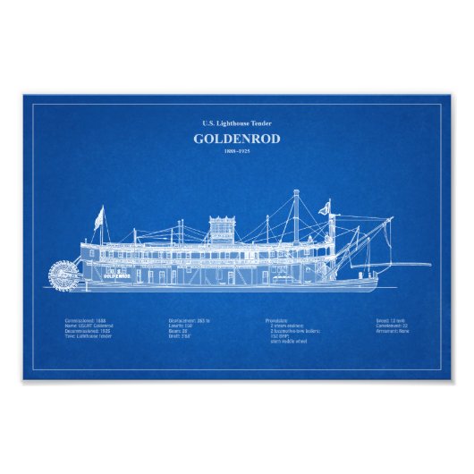 Impression Photo USCG Lighthouse Tender Goldenrod - ABD (Devant)