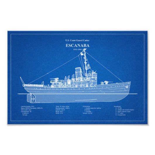 Impression Photo USCGC Escanaba wpc-77 - ABD (Devant)