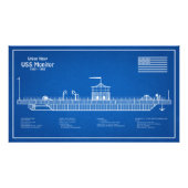 Impression Photo USS Monitor - Plan de plan d'expédition ABD (Devant)