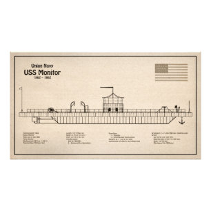 Impression Photo USS Monitor - Plan de plan d'expédition SD