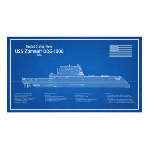 Impression Photo USS Zumwalt - Plan directeur des navires ABD