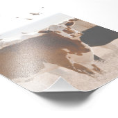 Impression Photo Vache Brown Et Blanche Fluttering Oiseaux Pays (Coin)