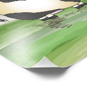 Impression Photo Vache caricaturale aquarelle (Coin)