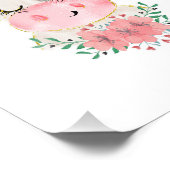 Impression Photo Vache d'aquarelle aux fleurs (Coin)