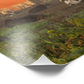 Impression Photo Vaches laitières Holstein à l'extérieur d'une gran (Coin)