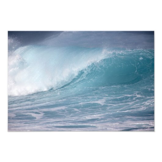 Impression Photo Vague bleue s'écrasant, Maui, Hawaii, États-Unis (Devant)