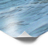 Impression Photo Vagues de l'océan bleu rencontrant l'horizon (Coin)