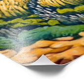 Impression Photo Vagues d'or sous le ciel orageux (Coin)