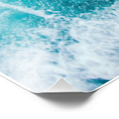 Impression Photo Vagues tropicales de l'océan bleu (Coin)