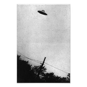 Impression Photo Vaisseau Spatial Extraterrestre Alien UFO Top Secr