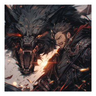 Impression Photo Vampire de style Anime contre Werewolf