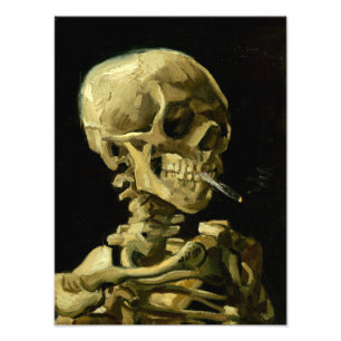 Impression Photo Van Gogh Fumer du squelette