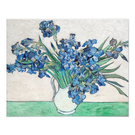 Impression Photo Van Gogh Peinture d'Irises de (1890) (Devant)