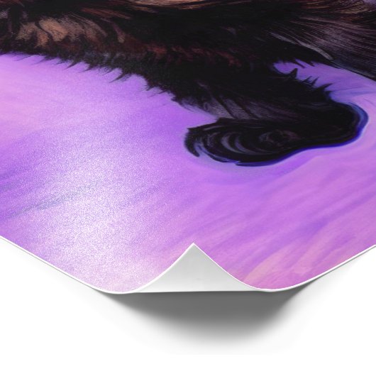 Impression Photo Van Gogh Style Chat pourpre (Coin)