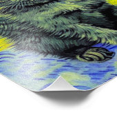 Impression Photo Van Gogh Style Chat Sunset Beach (Coin)