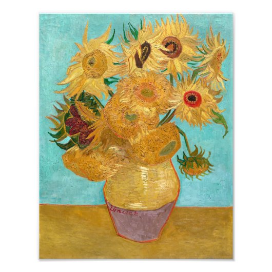 Impression Photo Vase avec douze tournesols | Van Gogh | (Devant)