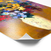 Impression Photo Vase blanc avec fleurs Odilon Redon (Coin)