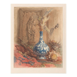 Impression Photo Vase chinoise et tournesol séché