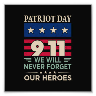 Impression Photo Vector patriot jour 9 11 nous n'oublierons jamais