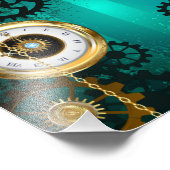 Impression Photo Veille bijoux Steampunk sur un Arrière - plan vert (Coin)