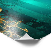 Impression Photo Veille bijoux Steampunk sur un Arrière - plan vert (Coin)