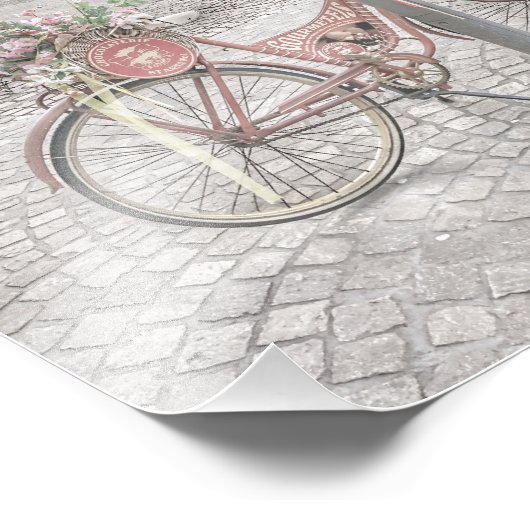 Impression Photo Vélo avec fleurs (Coin)