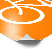 Impression Photo Vélo blanc et orange (Coin)