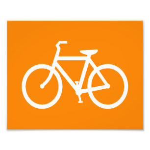 Impression Photo Vélo blanc et orange