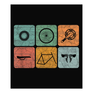 Impression Photo Vélo Cyclisme Vintage Pièces de vélo Cadeaux cycli