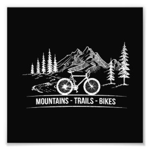 Impression Photo Vélos Mountain Trail - Vélo cycliste Rider