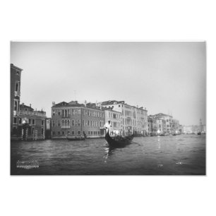Impression Photo Venise en noir et blanc
