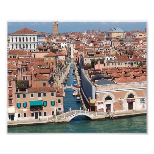 Impression Photo Venise Italie, Canaux, Ponts, Bateaux (Devant)