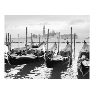 Impression Photo Venise Italie paysage noir et blanc