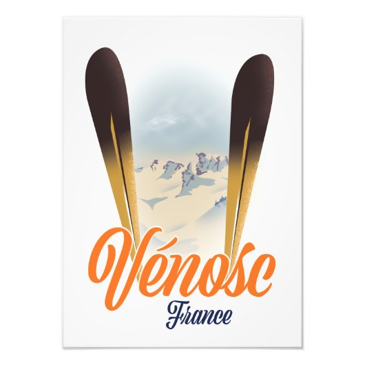 Impression Photo Vénosc, France Affiche de ski (Devant)