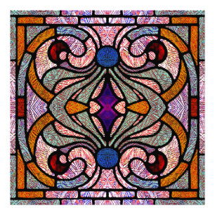 Impression Photo Verre coloré victorien en éclats