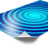 Impression Photo Vertigo bleu spirale (Coin)