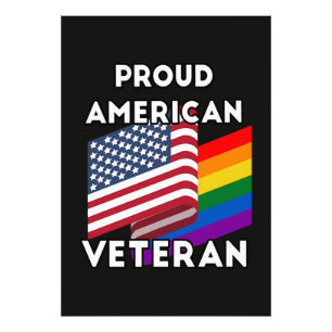 Impression Photo Vétérans LGBT - Drapeau Américain