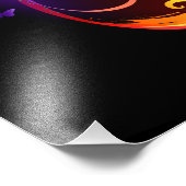 Impression Photo Vibrant infinity with rainbow butterfly on black (Coin)