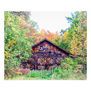 Impression Photo Vieille grange à l'automne